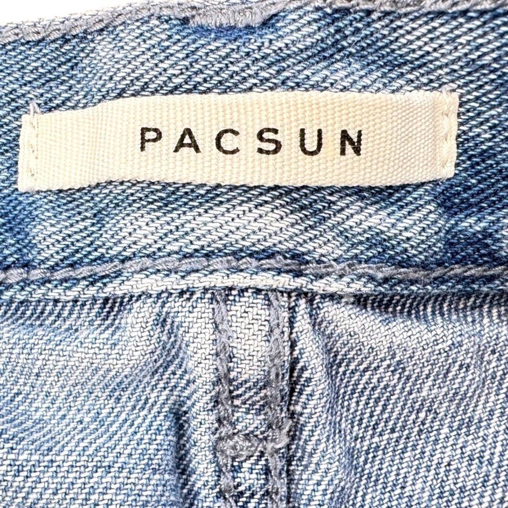 PacSun 90s Girlfriend High Waisted Distressed Size S Denim Shorts Light Wash S - Picture 9 of 13
